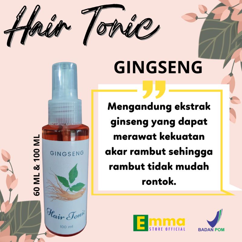 Hair Tonic Gingseng Ala Salon Hair Serum Hair Treatment 60 ml &amp; 100 ml (BPOM)