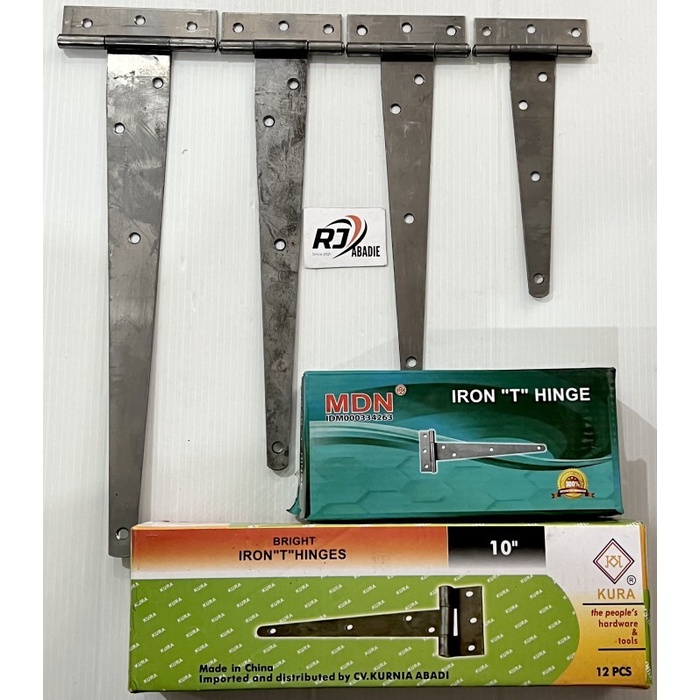 [12PCS] Engsel T Besi Gudang Garasi Iron &quot;T&quot; Hinges MDN 8 Inch GROSIR