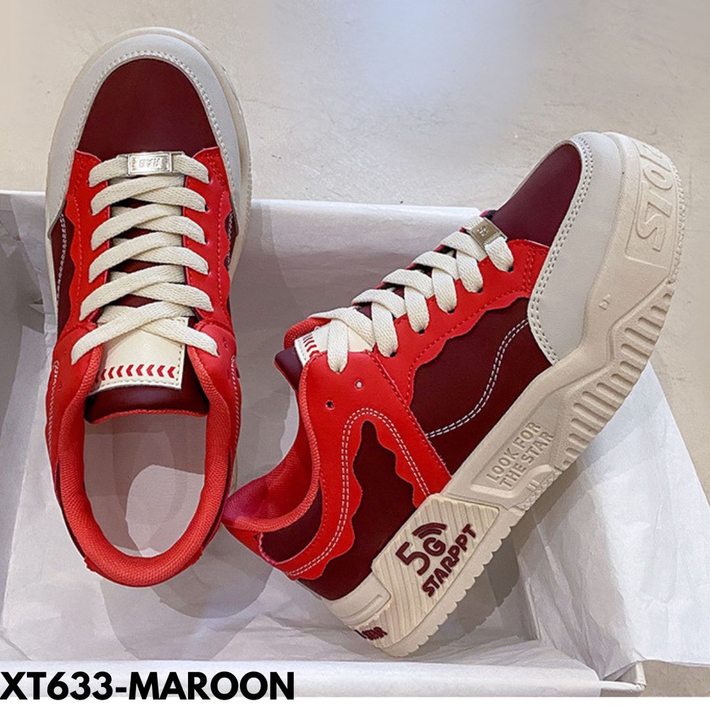 SNEAKERS WANITA KEKINIAN TRENDY NEW NORMAL STYLE SO COOL BAHAN PU IMPORT T633