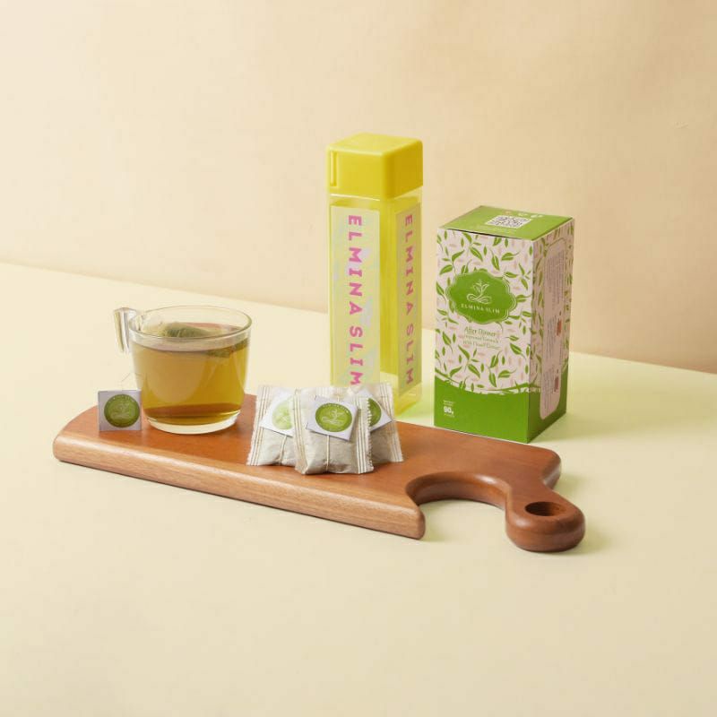 Elmina Platinum Super Detox Tea Herbal Hijau (Malam) Murah  DI JAMIN ORIGINAL 100 %(FREE GHIFT)