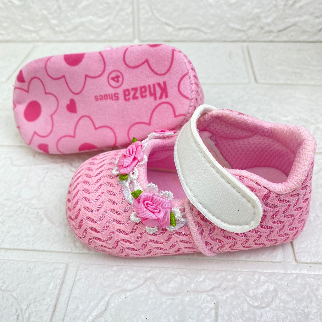 [TAMAN SEPATUKU] SEPATU TRENDY MURAH PREWALKER BABY BAYI ANAK PEREMPUAN PAYET BUNGA 0-12 BULAN XPX01