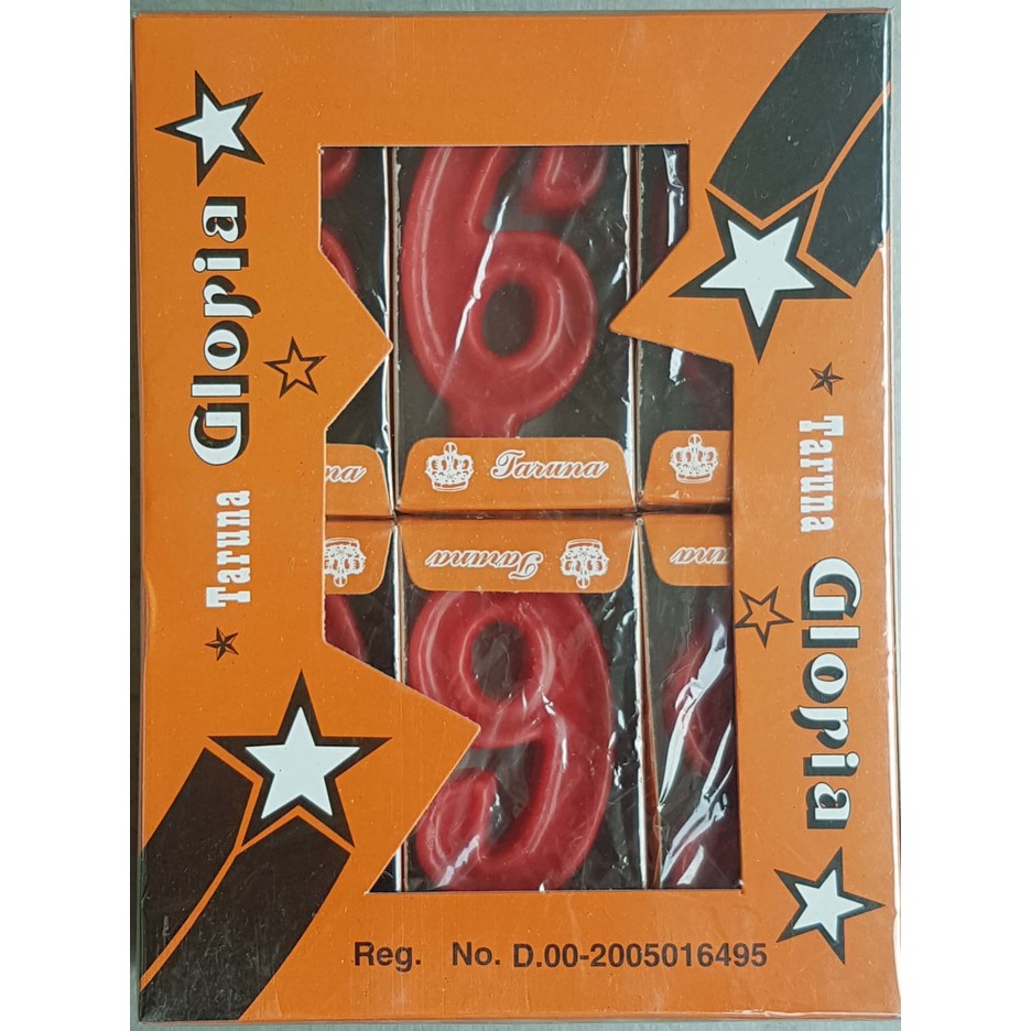 

Lilin Angka 6 / Dus isi 12 pc / Warna Merah Polos