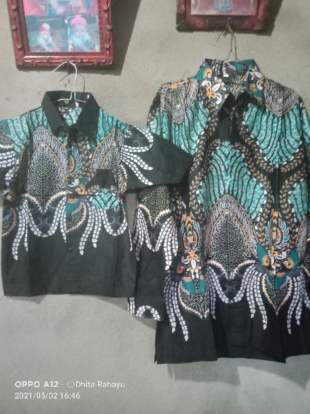 Baju Couple Batik Ayah Dan Anak Cowok Motif Madu Toska // Sarimbitan Ayah Anak