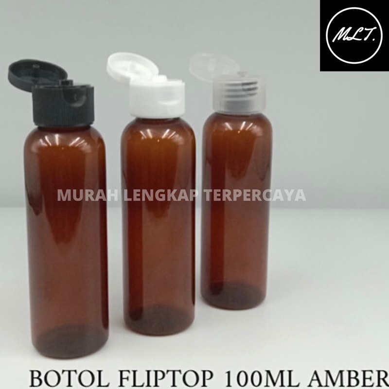 BOTOL FLIPTOP AMBER 100ML/BOTOL FLIPTOP 100 ML AMBER COKLAT FLIP TOP COKLAT AMBER 100 ML