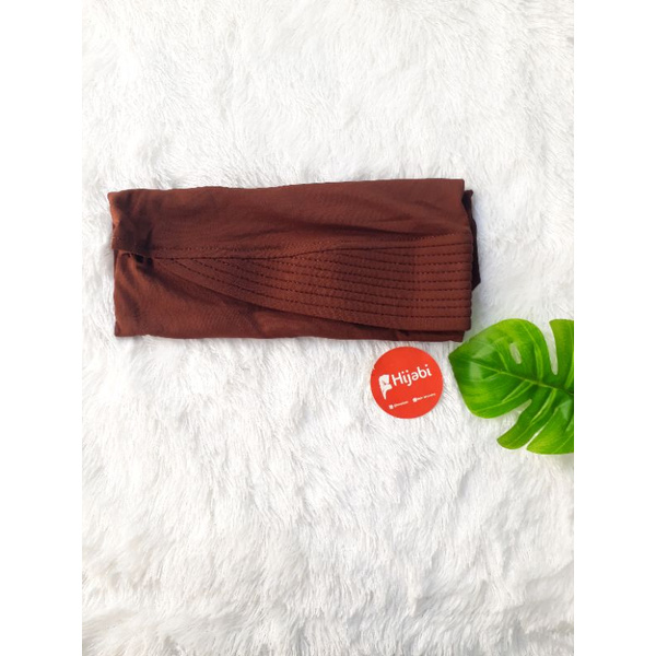 HIJAB SPORT PET KECIL ANTEM JERSEY-Coklat pramuka