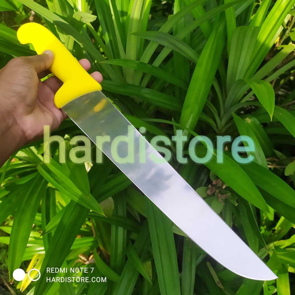 ID PISAU SEMBELIH LURUS 28 CM VICTORINOX BUTCHER KNIFE STRAIGHT 5.5208.28 YELLOW FIBROX HANDLE