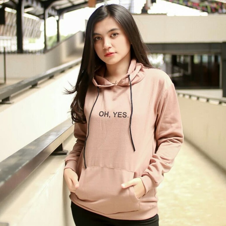 OH YES Hoodie - Jaket Hoodie Wanita-3