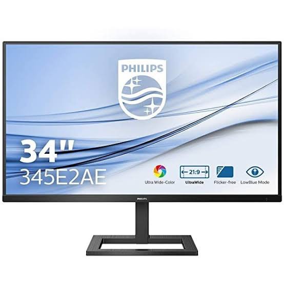 MONITOR LED PHILIPS 34&quot; 345E2AE RESOLUSI 3440 x 1440 / 75Hz