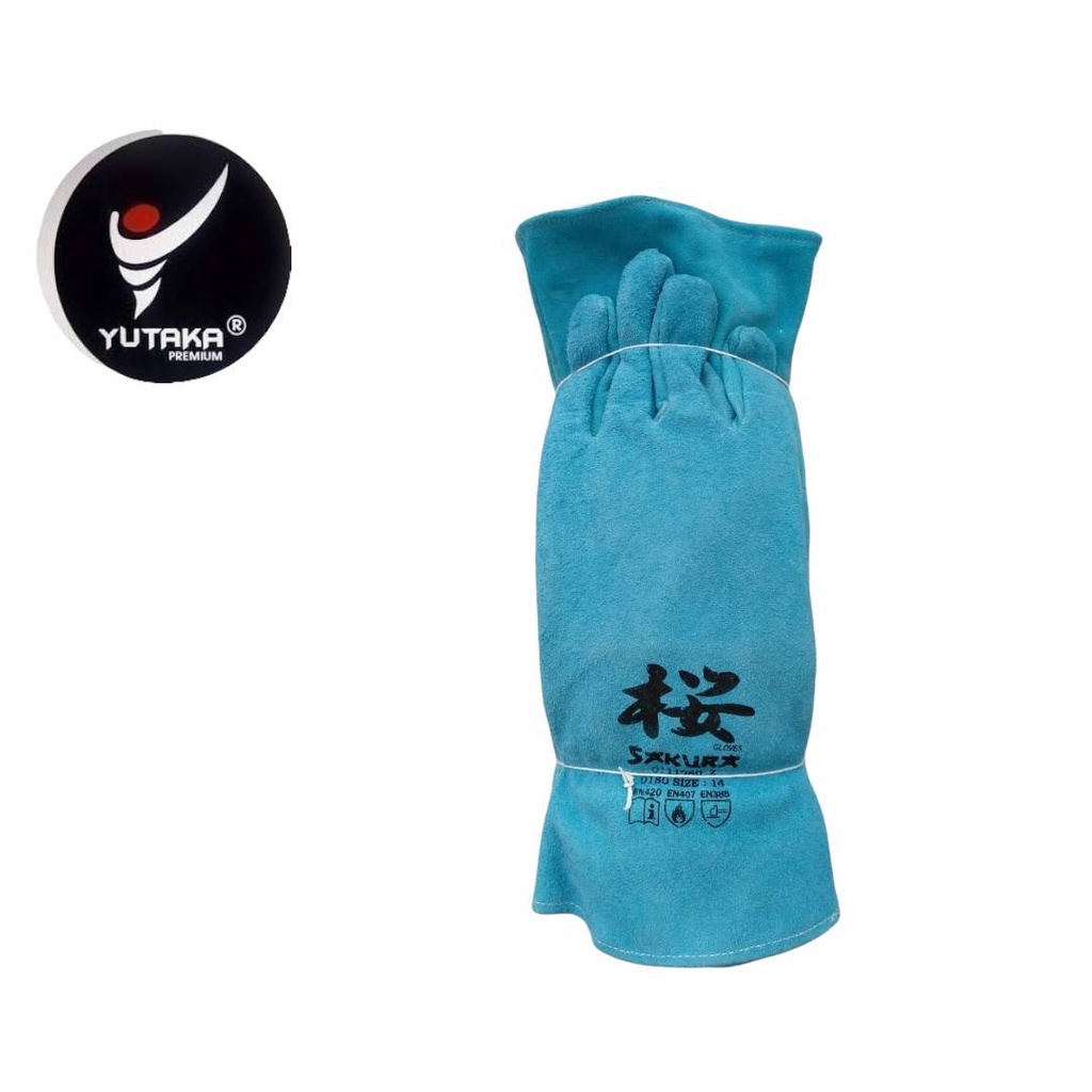 SARUNG TANGAN LAS SAKURA 14 INCH tosca isi 1 lusin/murah SARUNG TANGAN LAS SAKURA 14 INCH tosca isi 1 lusin