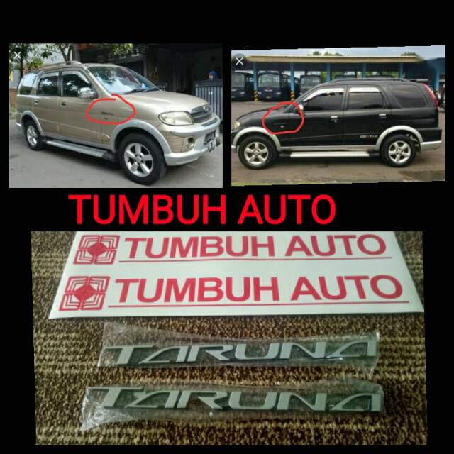 Emblem Fender Daihatsu Tulisan TARUNA Long Short Chasis semua Taruna Oxxy CL FL CX CSX FGZ FL FGX