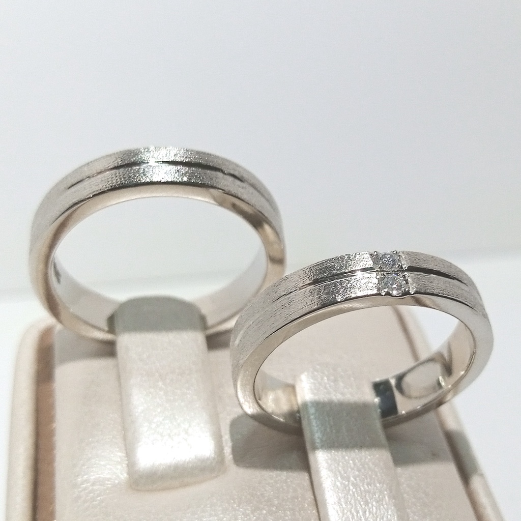 Cincin Couple Perak Asli Ukir Nama A84