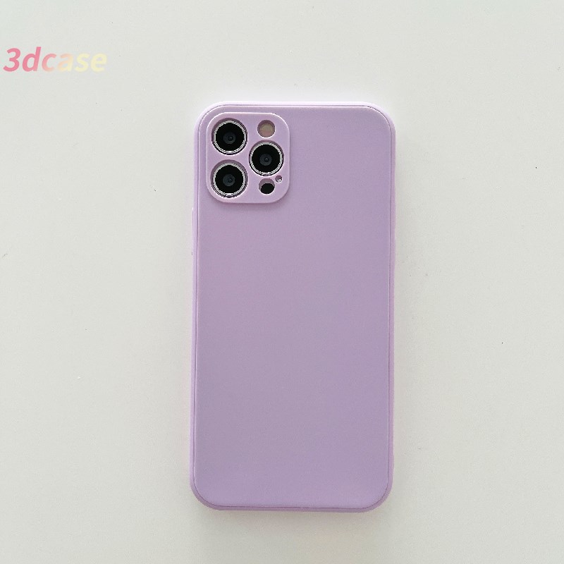 Case HP iPhone 11 pro max 7 Plus 12 mini 12 Pro max X 7 6 8 6S Plus XS MAX Fashion Casing Silikon Warna Polos Cover