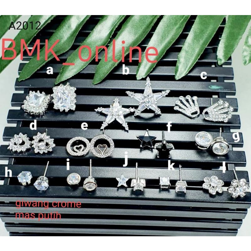 ANTING TUSUK GIWANG XUPING PUTIH EMAS 18K MURAH A2014