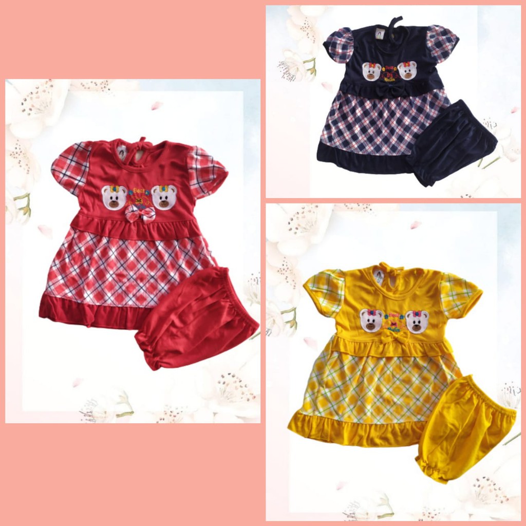 Baju Anak Perempuan Baju Bayi Perempuan | dress baju bayi anak perempuan + celana