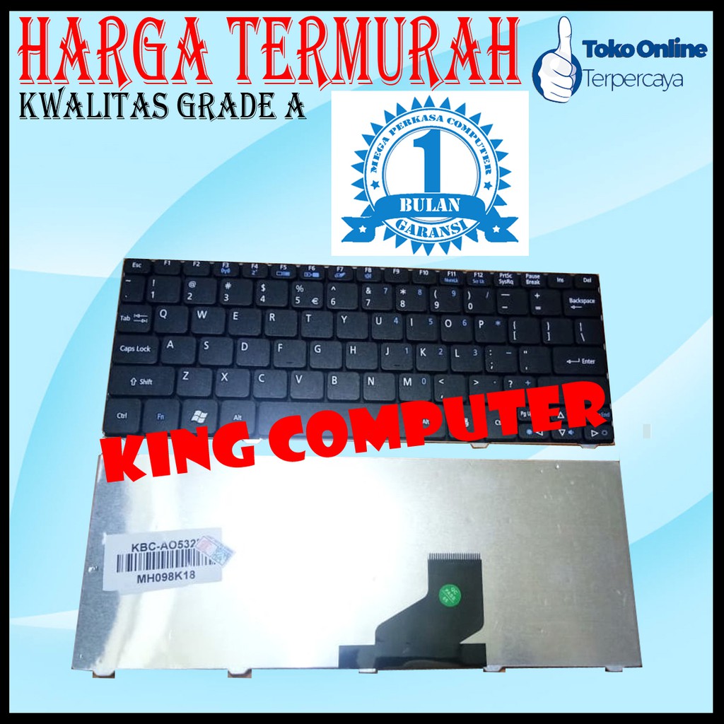 KEYBOARD ACER ASPIRE ONE 532 HITAM