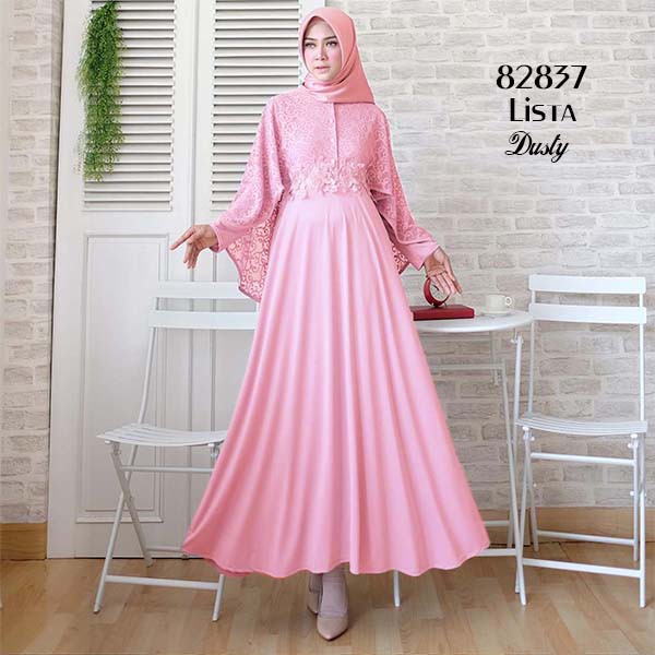 LISTA GAMIS BRUKAT ADEM MEWAH MOCCA MARUN PEACH DUSTY