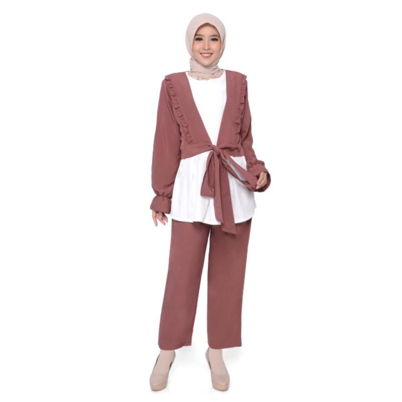 SETELAN WANITA BUSUI/MODEL KARDIGAN NYATUH FRIENDLY/ONE SET SHAKILA PREMIUM/SET WANITA