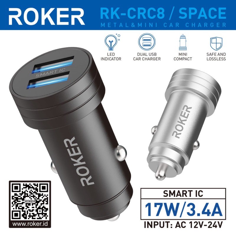 CAR CHARGER ROCKET RK-CRC9, SPACE RK-CRC8, GALAXY RK-CRC5, HYPER RK-CRC7, SPEED RK-CRC6 SAVER MOBIL