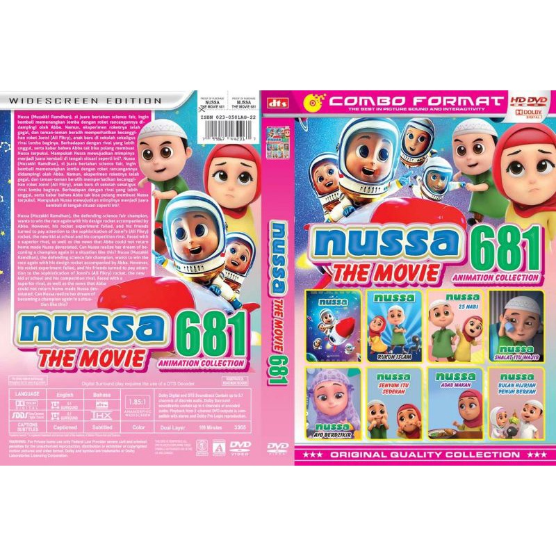 Kaset film koleksi kartun anak nussa the movie vol.681