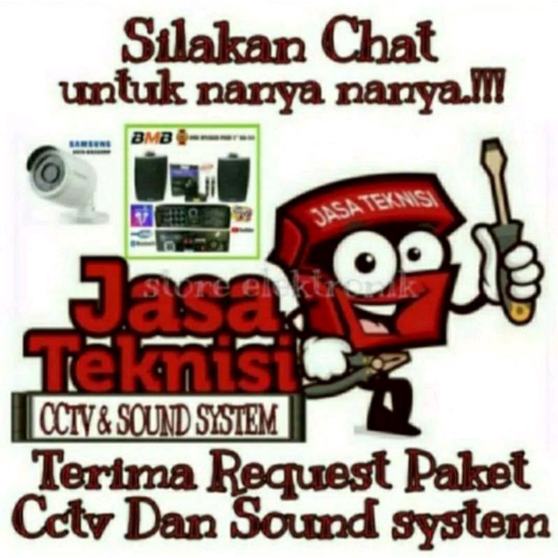 Paket Sound 3 Titik Speaker Ampli Bluetooth Buat Di Cafe , Restoran , Klinik, Full Set Crimson