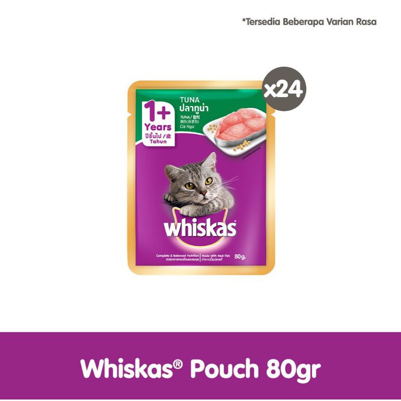 1 Bok whiskas sacheat 1+ Tuna isi 24