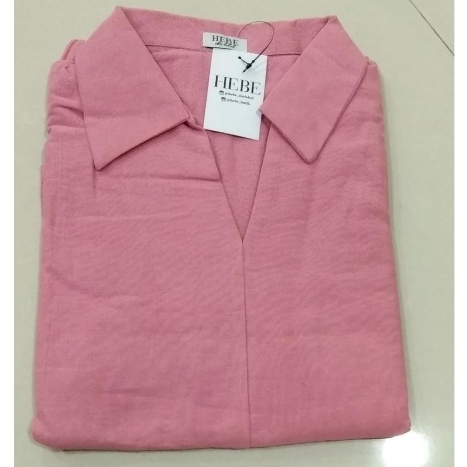 Zion Set - Baju Celana Setelan Wanita-Candy pink