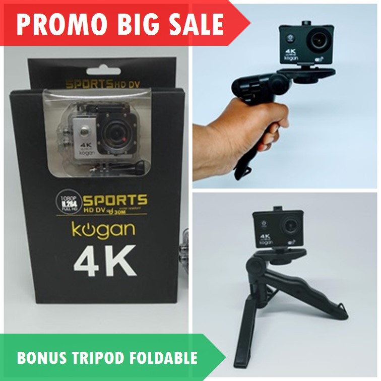 Original Kogan Action Camera 4K 16MP WIFI FREE Tripod Foldable