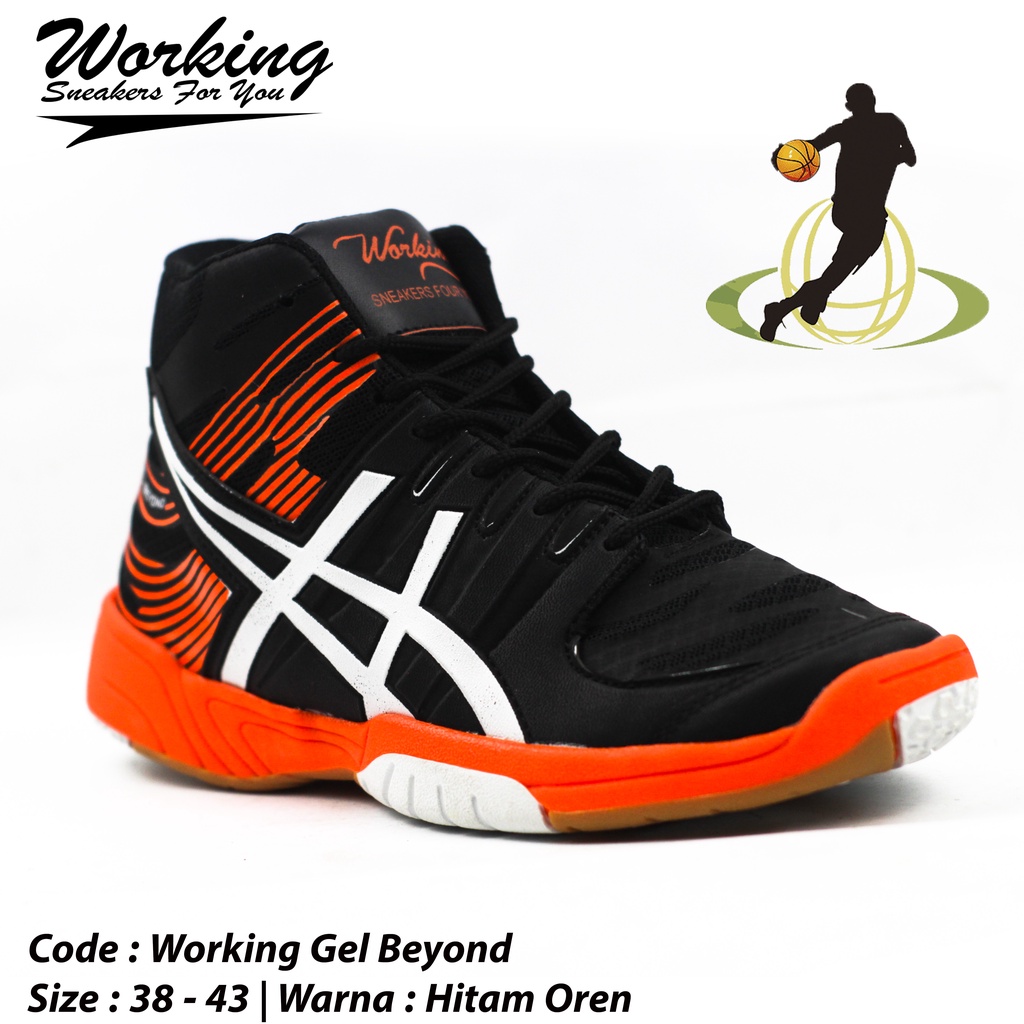 Sepatu Sneakers Pria Working Gel Beyound Sepatu Olahraga Basket