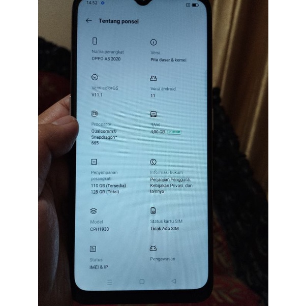 Hp Oppo A5 2020 Second
