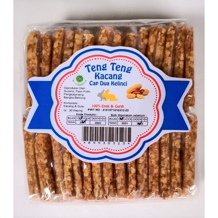 

TERLARIS Teng Teng kacang isi 30 keping