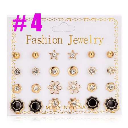 MORYMOSHI A67 Anting Tusuk 12 set in 1 Fashion Wanita Korea Murah