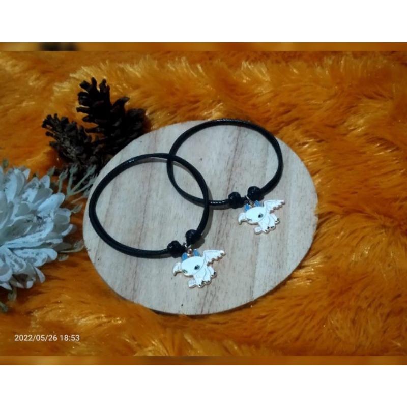 SEPASANG GELANG COUPLE ANAMEL DRAGON WHITE &amp; DRAGON BLACK