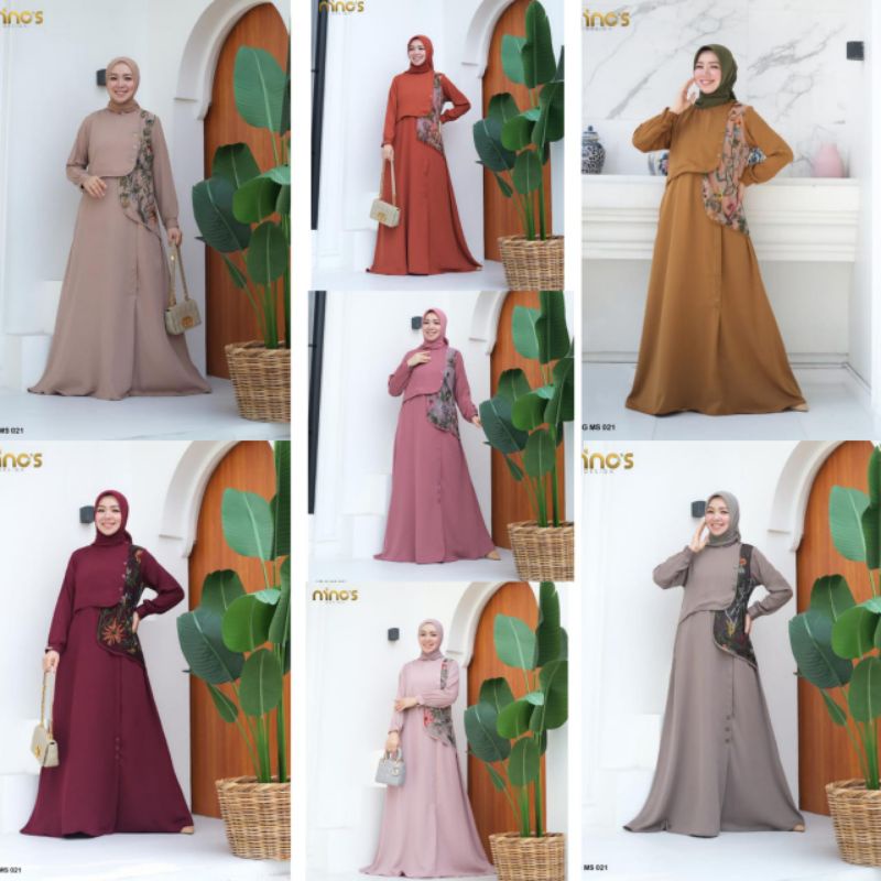 DRESS GAMIS TERBARU NINOS BY NINOS DESIGN 0021 ORIGINAL