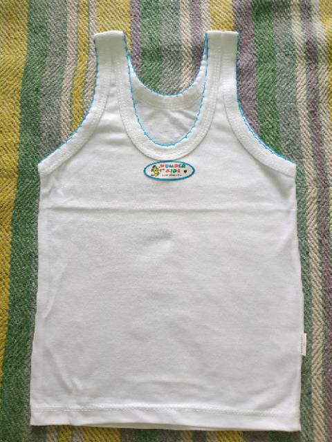 Kaos Dalam Anak Bayi Singlet Wonder Bahan Katun Putih S M L XL