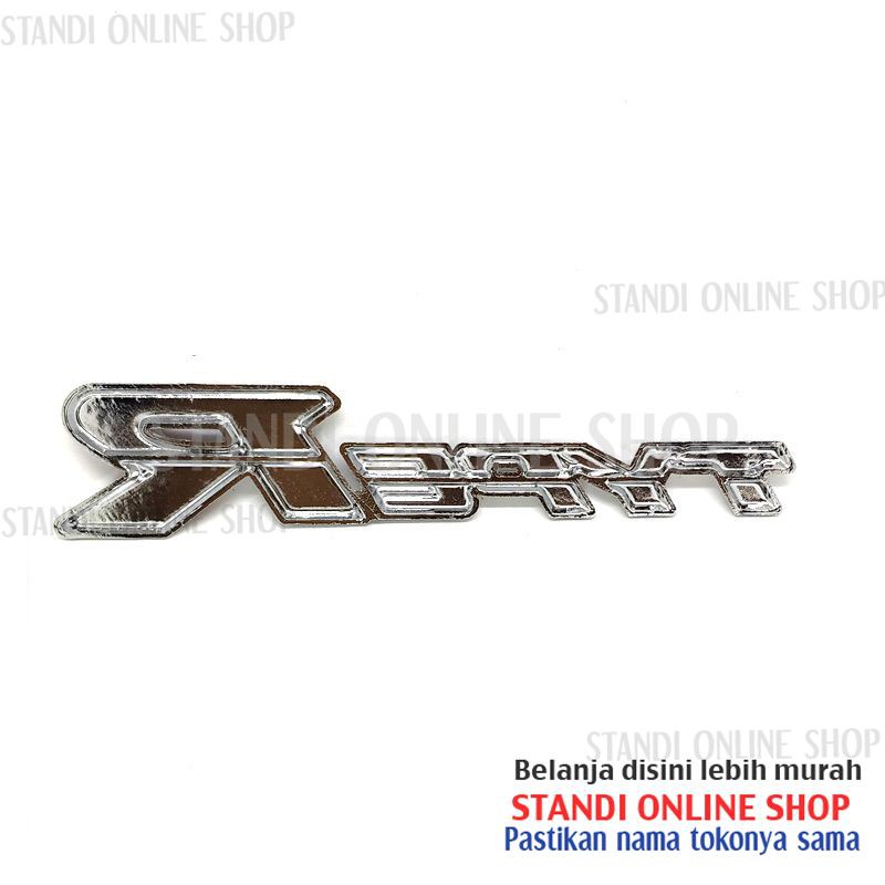 Emblem Mobil Belakang 3D Logo Sticker Honda Type R Aluminium Putih