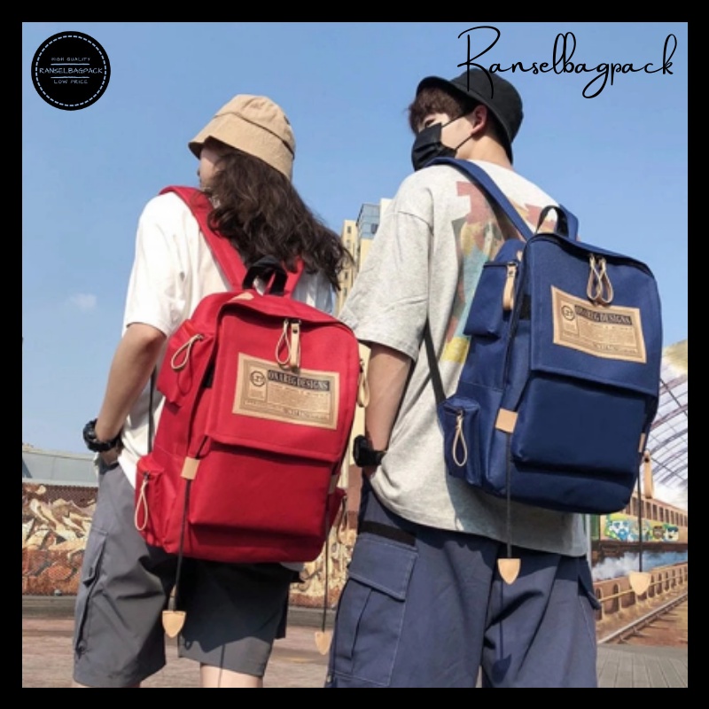 RANSEL SEKOLAH ANIME KANVAS TAS GENDONG PRIA TAS LAPTOP BACKPACK ANIME TAS RANSEL HITAM