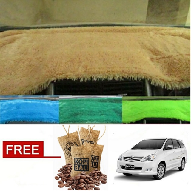 New cover karpet dashboard mobil toyota kijang innova putih premium bulu free parfume bestseller