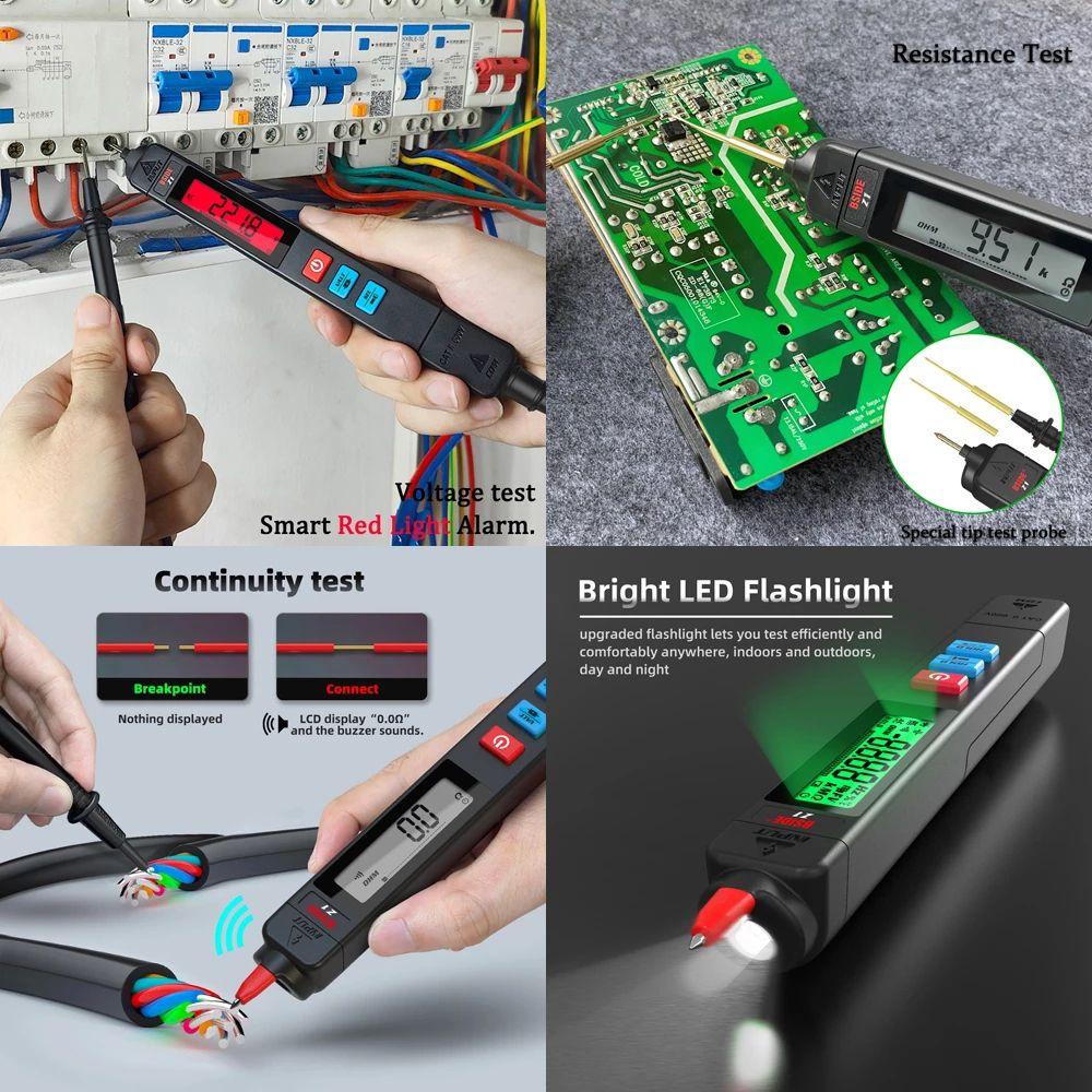 Top BSIDE Z1 pen Tester Detektor Tegangan Listrik True RMS Ohm Hz NCV