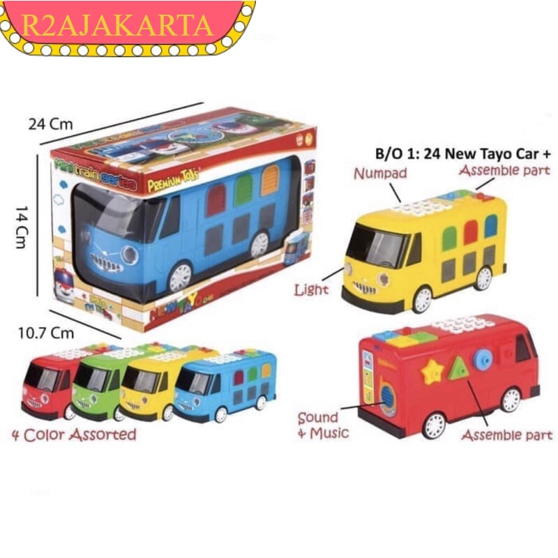 (Bayar di Tempat) Premium Toys Mobil Tayo Lampu Musik Angka Bernyanyi New Car Mainan Edu Terbatas Mainan Mobil Tayo Car musik bernyanyi angka dan puzzle kado murah viral terbaru 2022