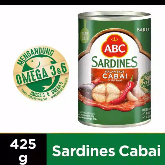 

Ikan Kaleng Sarden ABC Cabai 155 | 425 Gr Harga Satuan