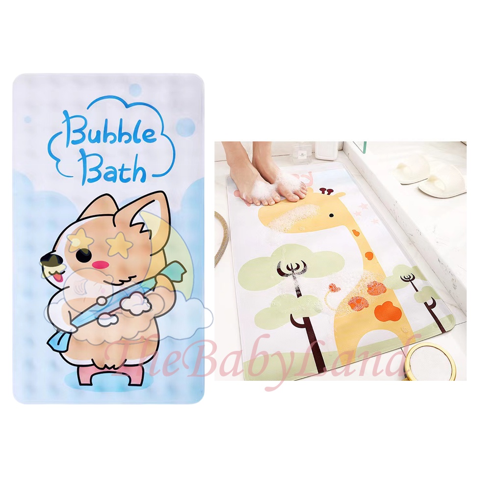 Babyland PVC Bathroom Mat Shower Bath Anti Slip Mat Keset Kamar Mandi PVC Penghisap Suction Cup 40x70 cm