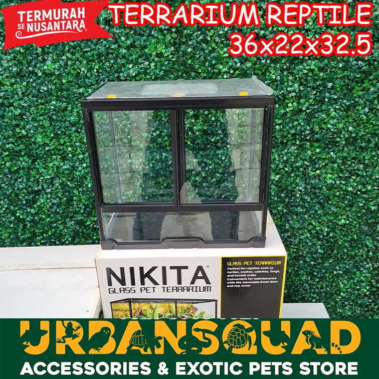 TERRARIUM NIKITA S 36x22x32.5CM SULCATA ALDABRA REDFOOT IGUANA BP BD