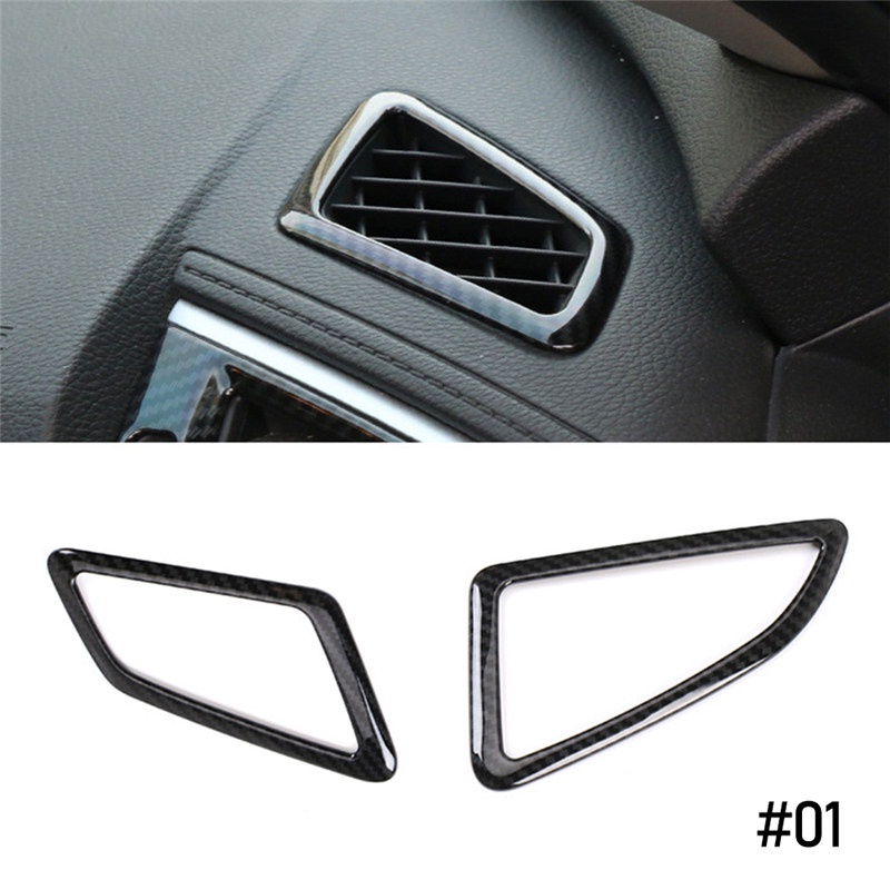 TK 2Pcs Car Center Console Air Vent Outlet Frame Styling Stickers For Honda Civic 2016-2020 10th