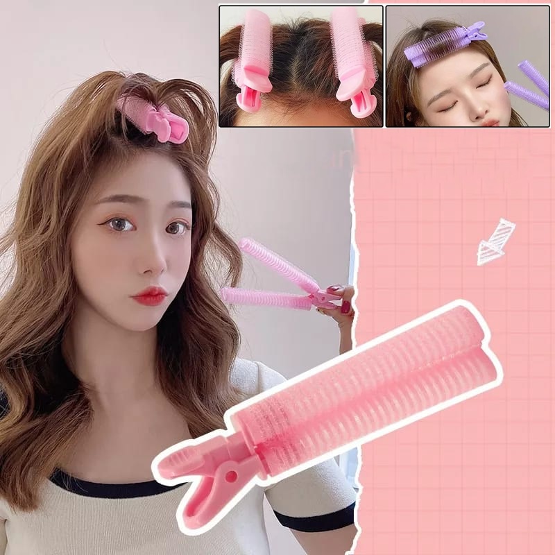 Roll Rambut Berbulu Alat Pengeriting Rambut Roll Poni Bervolume Besar Hair Rollers Korea Import F656