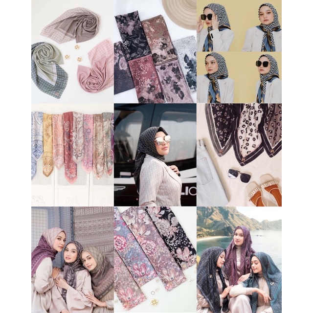 Dirgahayu Bohemian Everyday Monogram Scarf Kuas Scarf Original Vanilla Hijab