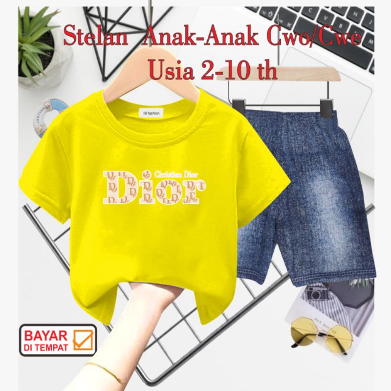 ((IB))SETELAN ANAK2 UNISEX SEMI JEANS/Q10R DIGITAL SABLON