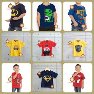 TOKOGROSIRAN ID KAOS  ANAK  LAKI SUPERHERO SUPERMAN 