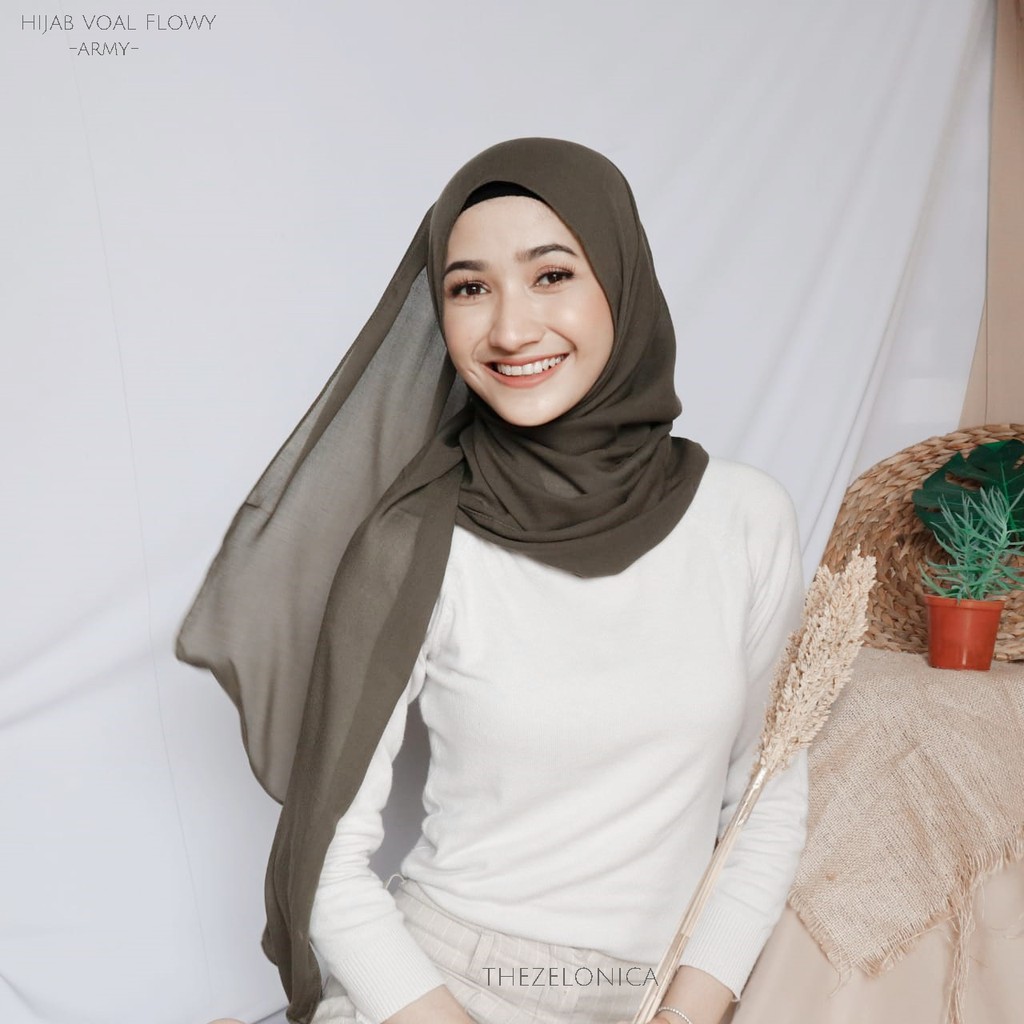 Zelonica THEZELONICA HIJAB PASHMINA VOAL FLOWY