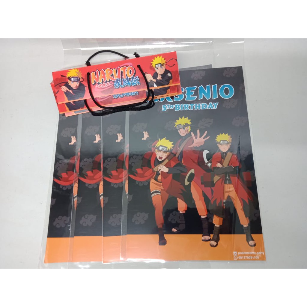 

plastik snack naruto / kantong bingkisan snack naruto / plastik bingkisan snack custom naruto