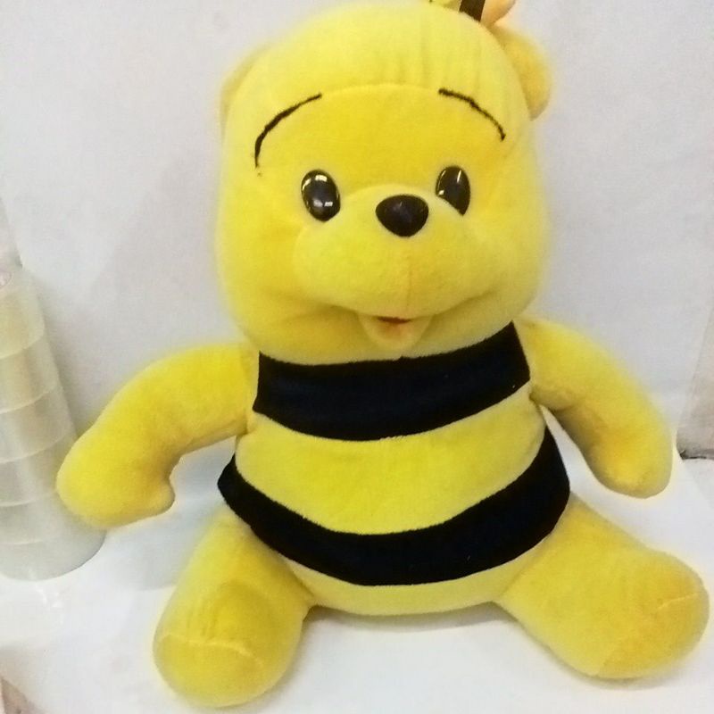 Boneka Lebah Kuning Hitam Sayap Duduk Lucu Bagus Empuk Lembut